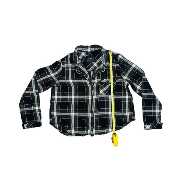 Rails Kellen Womens Long Sleeve Soft PJ Button Down Kalamata Black Size S - Picture 5 of 7